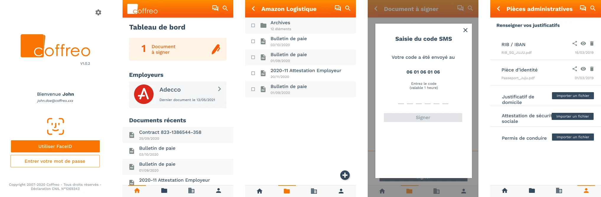Capture d'écran de l'app mobile après refonte